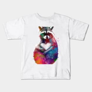 Raccoon heart Kids T-Shirt